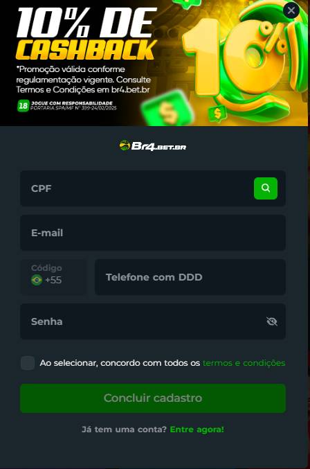 Br4Bet cadastro