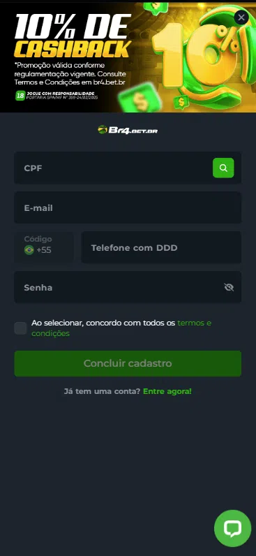 Br4Bet cadastro