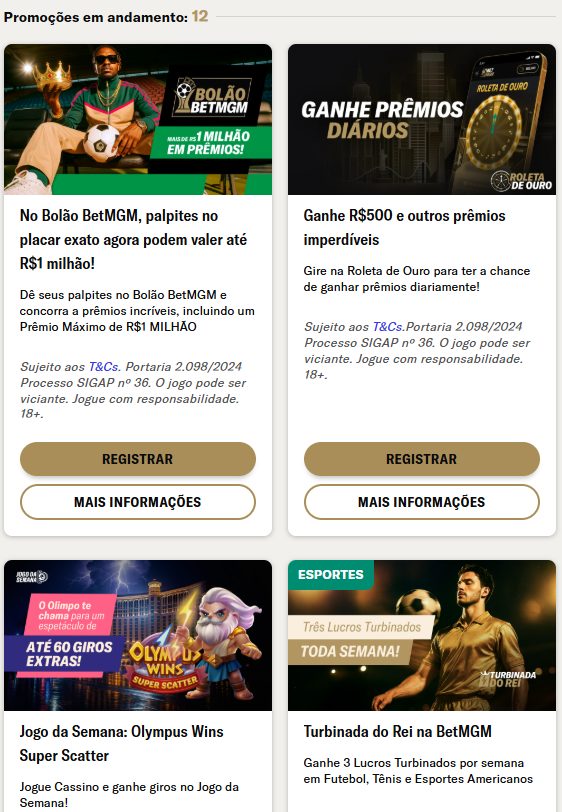 BetMGM promoções