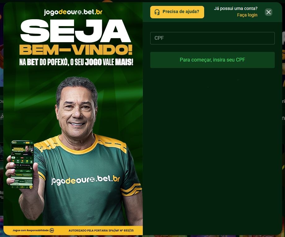 Jogo de Ouro Cadastro