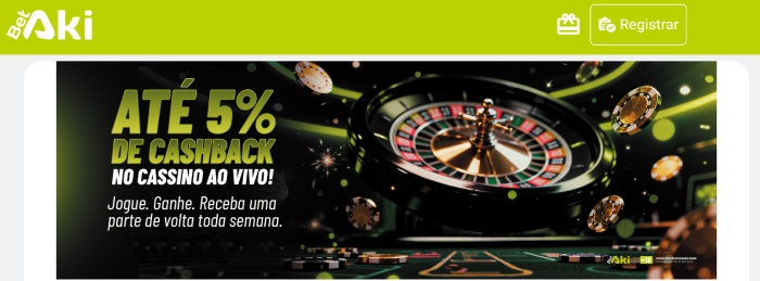 Betaki Cashback Semanal Betaki Promoções