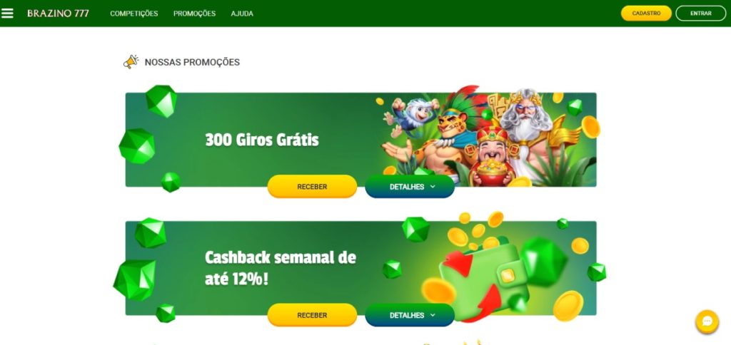Brazino777 promoções