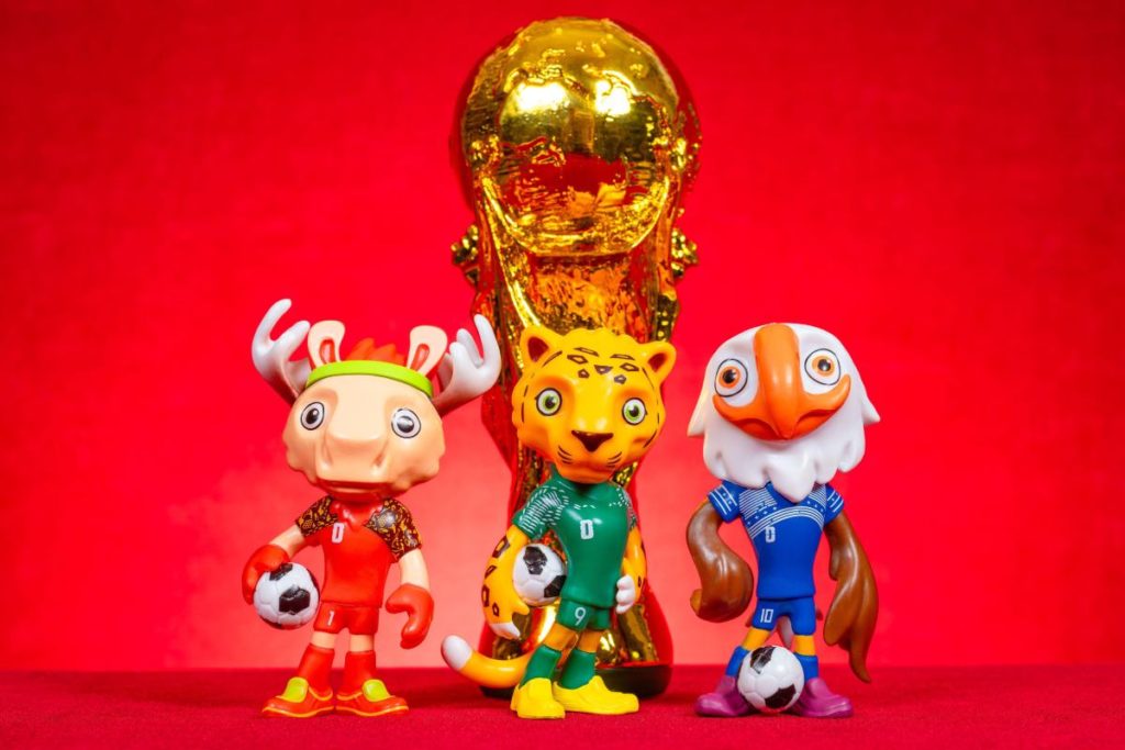 Maple, Zayu e Clutch - Mascotes da Copa do Mundo 2026