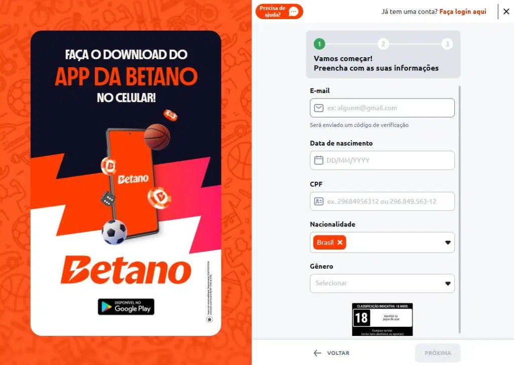 Betano Cadastro