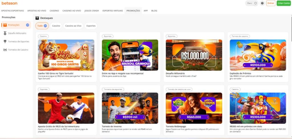 Betsson promoções