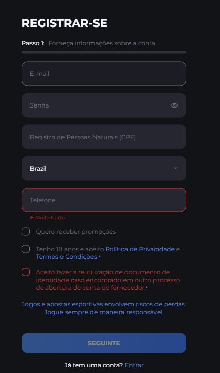 Receba Bet cadastro